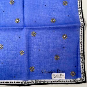 Dior Blue and Gold Scarf
